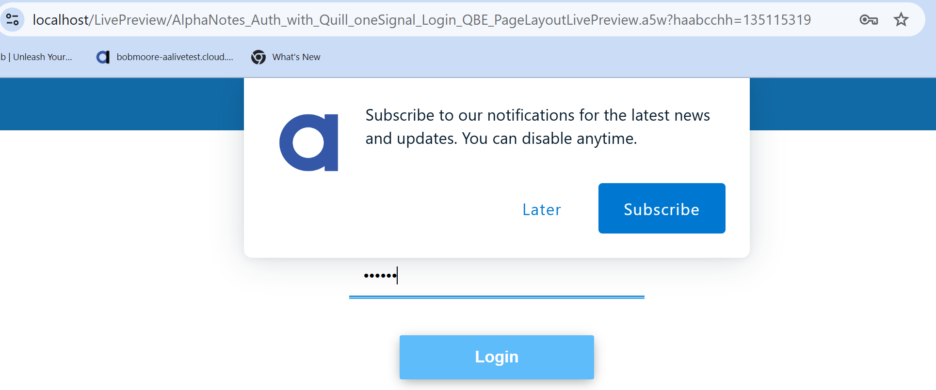 One Signal Notification Prompt